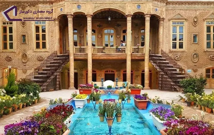 طراحی ویلای سنتی با معماری ایرانی
